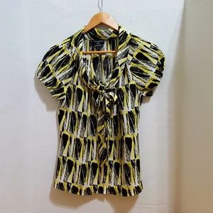 Tahari by ASL Tie Neck Cap Multicolor Size 6